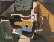 Guitar winebottle and cup, Juan Gris